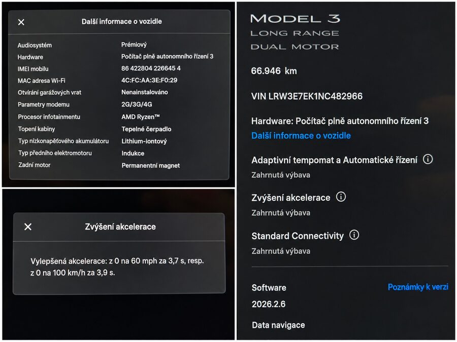 Tesla Model 3 Long Range Dual Motor 366 kW, acceleration boost – fotografie 22 z 24